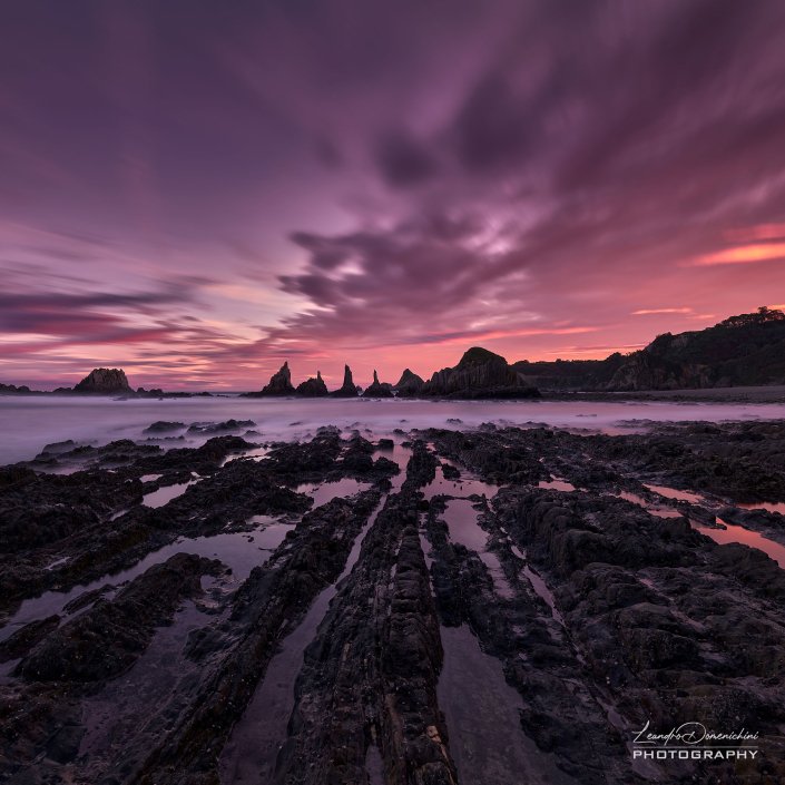 Playa de Gueirua, Asturias, Spain - Aspect ratio: 1:1, Square Playa de Gueirua