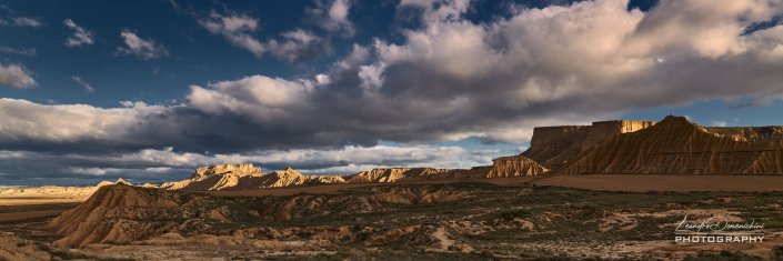 Bardenas Reales Desert, Navarra, Spain - Aspect ratio: 3:1, Extended Panorama Bardenas Reales Desert