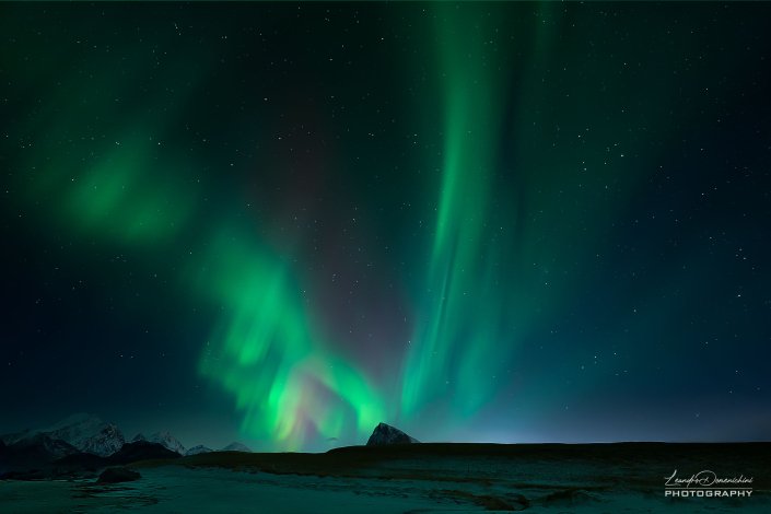 Northern Lights at Storsandnes Beach