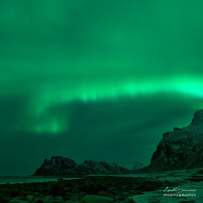 Northern Lights in Uttakleiv Beach
