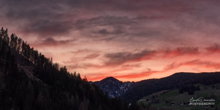 Sunset in the Dolomites