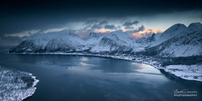 Aerial view of Bergsbotn