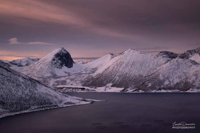 Panoramic view from the road to Husøy