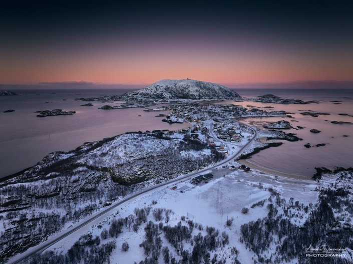 Aerial view of Sommarøy