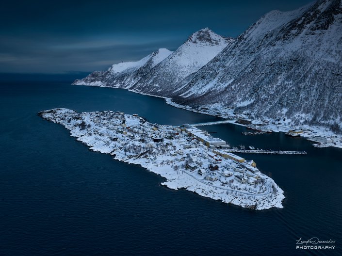 Aerial view of Husøy