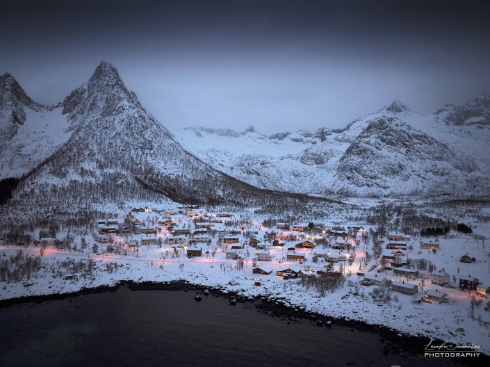 Aerial view of Mefjordvær