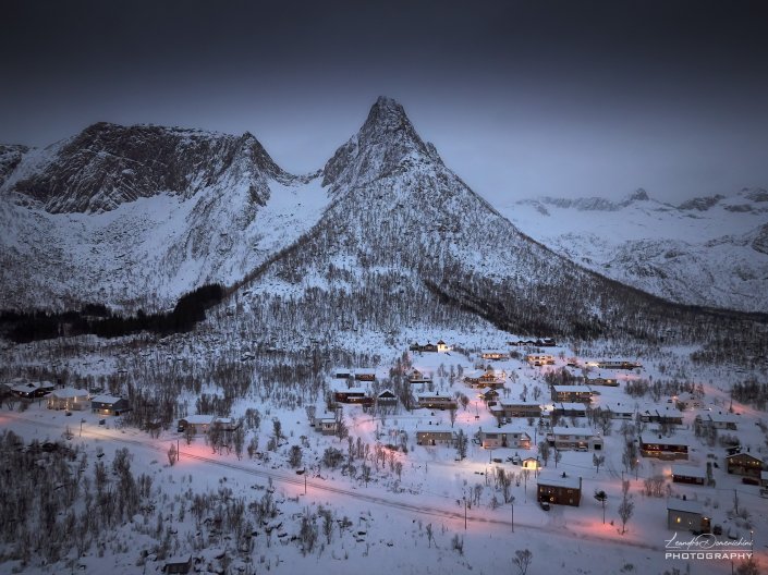 Aerial view of Mefjordvær